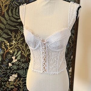 Victoria's Secret White Lace Bustier